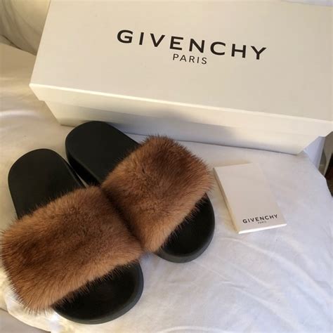 givenchy fur slides ebay|Givenchy slides price.